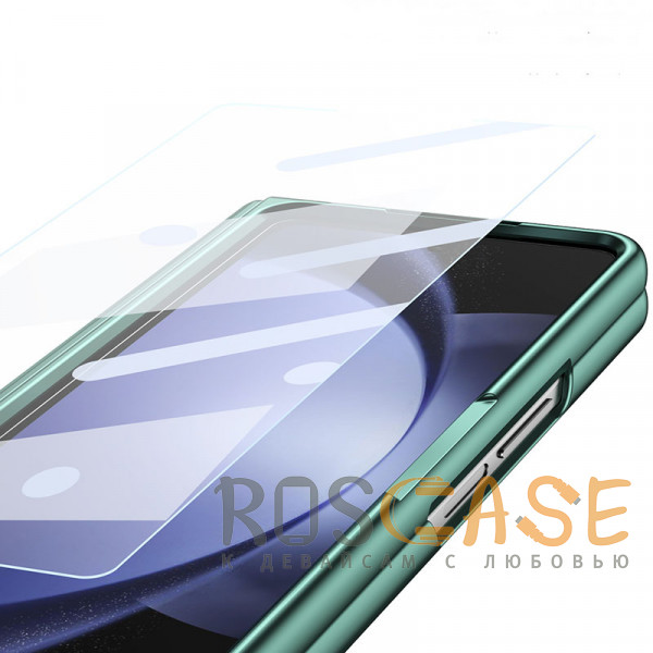 Изображение Зеленый Чехол 3D с кожаной вставкой и стилусом для Samsung Galaxy Z Fold 5