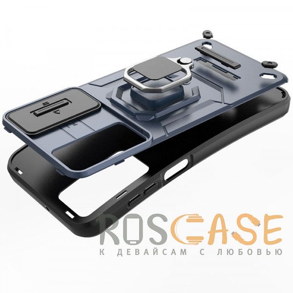 Фото Черный Transformer Ring Holder | Противоударный чехол с кольцом и шторкой камеры для Samsung Galaxy A26 5G