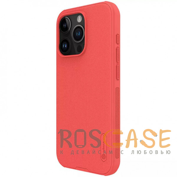 Фотография Красный Nillkin Super Frosted Shield Pro | Матовый чехол из пластика и ТПУ для iPhone 15 Pro