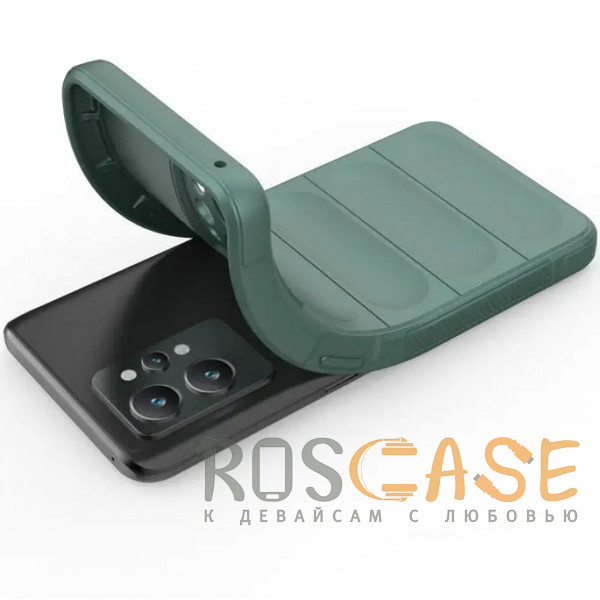 Фотография Зеленый Flex Silicone | Противоударный чехол для Realme GT2 Pro с защитой камеры и микрофиброй
