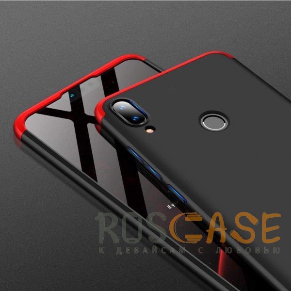 Фото Черный / Красный GKK LikGus 360° | Двухсторонний чехол для Huawei Y9 (2019) / Enjoy 9 Plus с защитными вставками