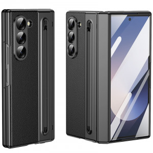 Чехол 3D с кожаной вставкой и стилусом  для Samsung Galaxy Z Fold 7