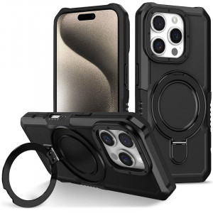 Magnetic Armor Ring | Противоударный чехол с MagSafe и кольцом  для iPhone 16 Pro