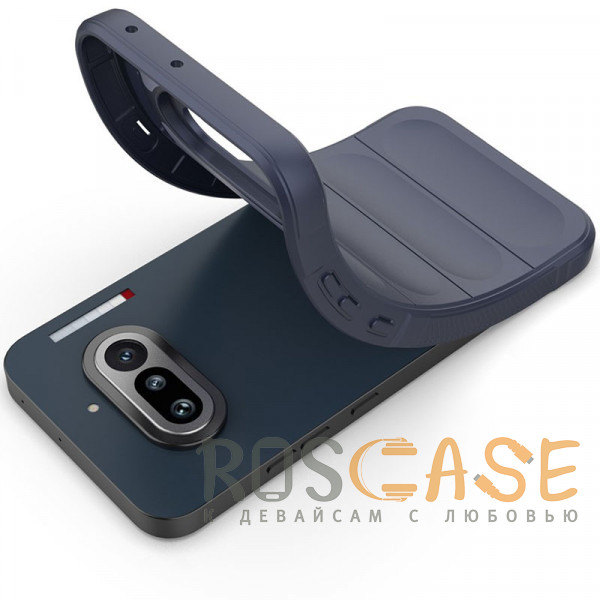 Фотография Темно-синий Flex Silicone | Противоударный чехол для Nothing Phone 4a Pro с защитой камеры и микрофиброй