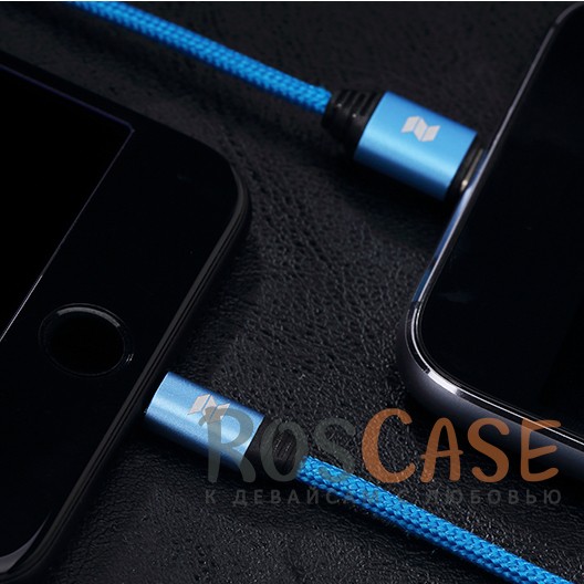 Фотография Синий / Blue ROCK M5 Metal | Кабель кабель Lightning для iPhone 1m