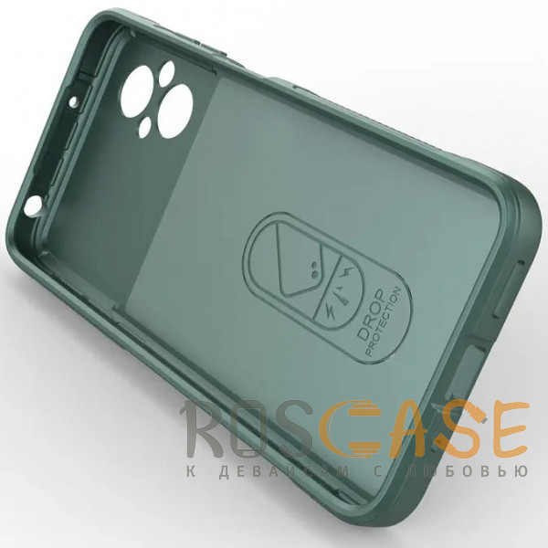 Изображение Зеленый Flex Silicone | Противоударный чехол для Xiaomi Poco M4 5G / M5 4G с защитой камеры и микрофиброй