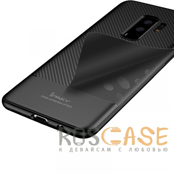 Фото Черный iPaky Musy | Ультратонкий чехол для Samsung Galaxy S9+ с карбоновым покрытием