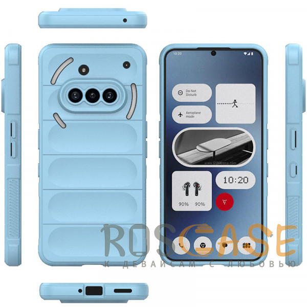 Фото Голубой Flex Silicone | Противоударный чехол для Nothing Phone 3a с защитой камеры и микрофиброй