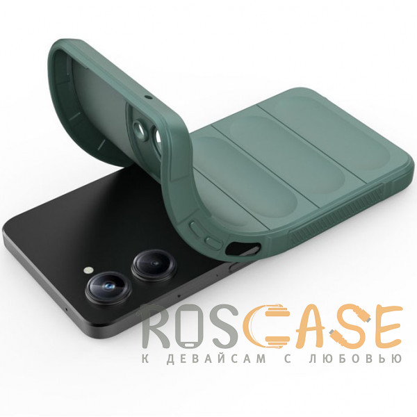 Фотография Зеленый Flex Silicone | Противоударный чехол для Realme 10 Pro 5G с защитой камеры и микрофиброй