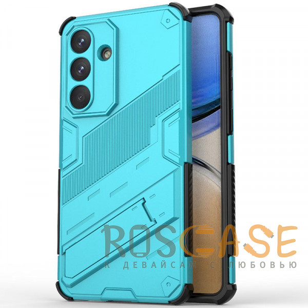 Фото Голубой Megatron | Противоударный чехол-подставка для Samsung Galaxy S26 Plus с защитой камеры