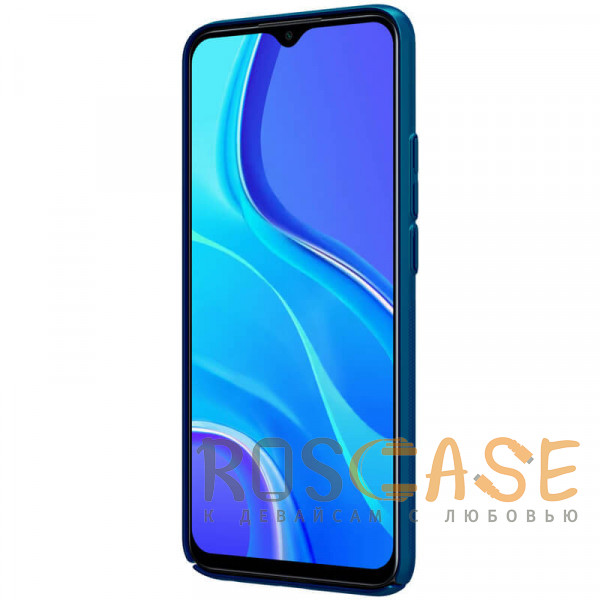 Изображение Синий Nillkin Super Frosted Shield | Матовый пластиковый чехол для Xiaomi Redmi 9 / 9 Prime