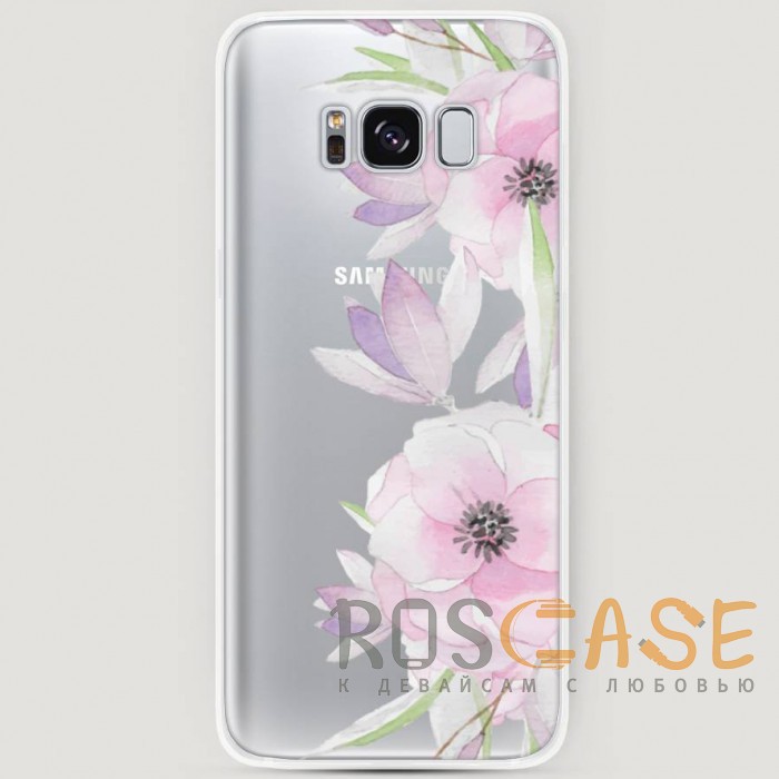 Фото RosCase | Силиконовый чехол Нежные анемоны на Samsung G950 Galaxy S8