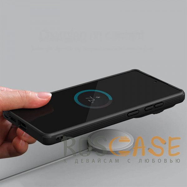 Фотография Черный Nillkin CamShield Prop Magnetic | Чехол из пластика и TPU с поддержкой MagSafe и защитой камеры для Samsung Galaxy S25 Ultra