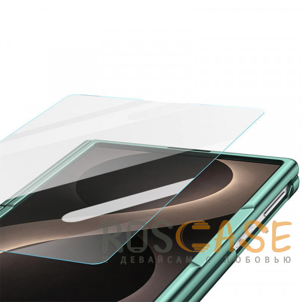 Фото Зеленый Чехол 3D с кожаной вставкой и стилусом для Samsung Galaxy Z Fold 8