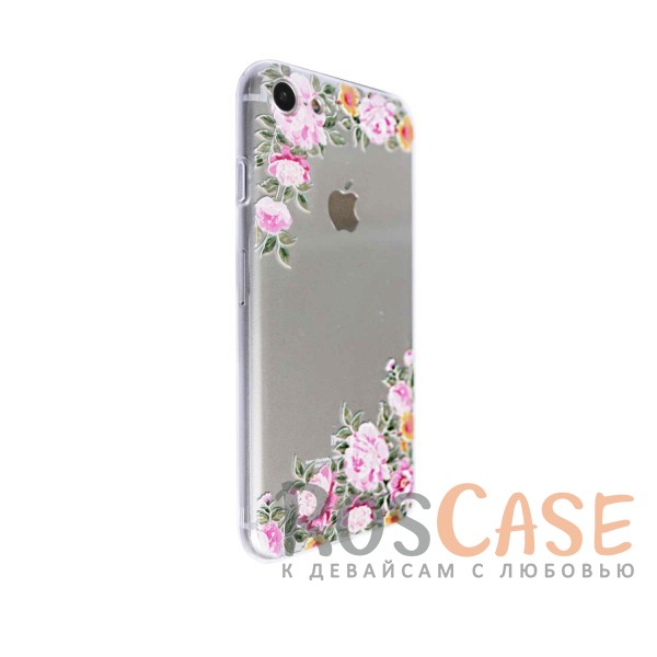 Фотография Дикая роза Прозрачный силиконовый чехол "Цветочный орнамент" для Apple iPhone 7 / 8 (4.7")