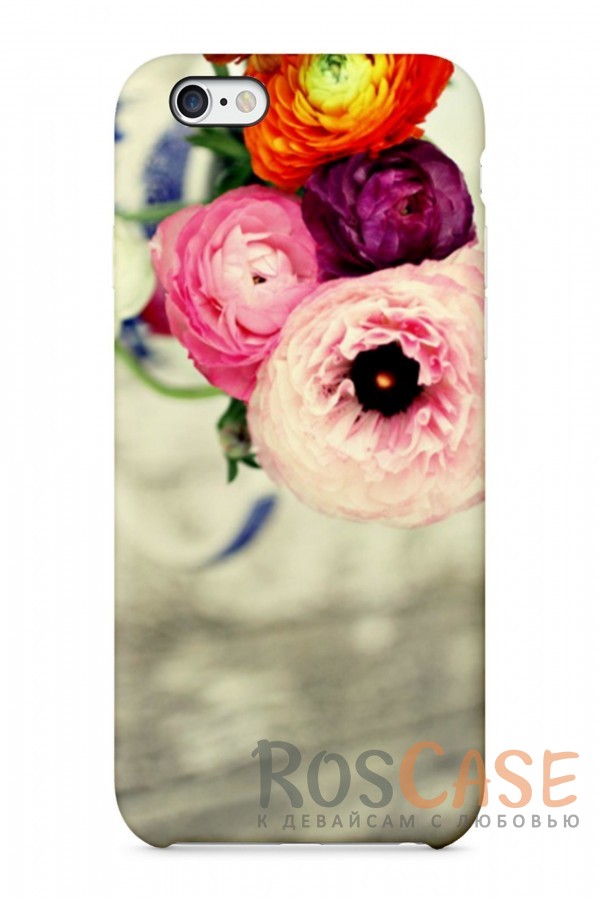 Фото Букет Нежности Пластиковый чехол RosCase "Цветы" для iPhone 6/6s (4.7")