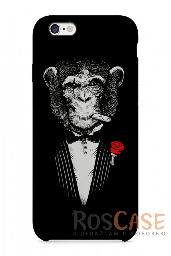 Фото Шимпанзе Карлионе Пластиковый чехол RosCase "Животные" для iPhone 6/6s (4.7")