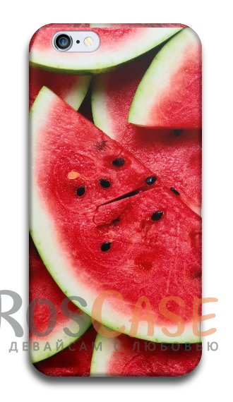 Фото Арбуз Пластиковый чехол RosCase "Фрукты" для iPhone 6/6s (4.7")