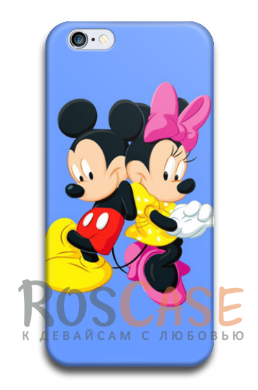 Фото Микки и Минни Пластиковый чехол RosCase "Disney" для iPhone 6/6s (4.7")