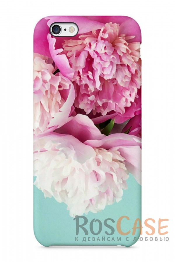 Фото Нежные Пионы Пластиковый чехол RosCase "Цветы" для iPhone 6/6s (4.7")