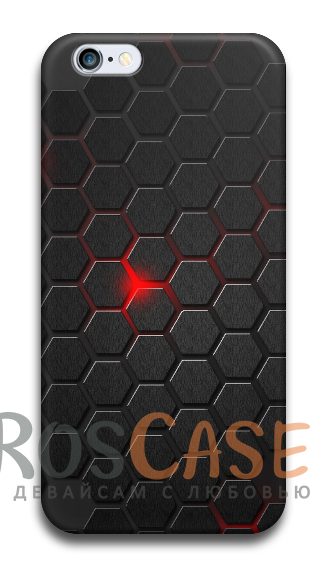 Фото Carbon Пластиковый чехол RosCase с 3D нанесением "Карбон" для iPhone 4/4S