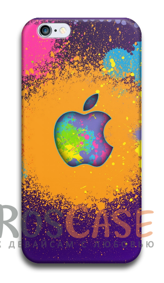 Фото №2 Пластиковый чехол RosCase с 3D нанесением "Лого Apple" для iPhone 5C