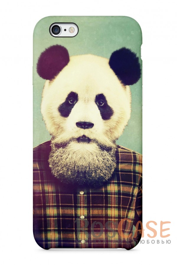 Фото Панда с бородой Пластиковый чехол RosCase "Животные" для iPhone 6/6s (4.7")