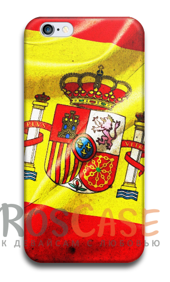 Фото Флаг Испании Пластиковый чехол RosCase "Флаги" для iPhone 4/4S