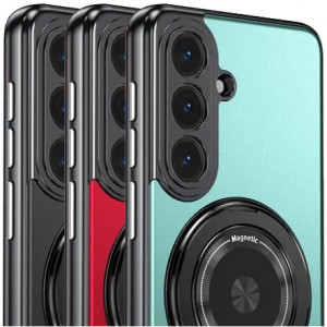 Чехол с кольцом Magsafe и алюминиевой вставкой для Samsung Galaxy S26