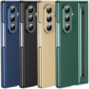 Чехол 3D с кожаной вставкой и стилусом для Samsung Galaxy Z Fold 8 Ultra