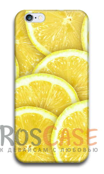 Фото Лимон Пластиковый чехол RosCase "Фрукты" для iPhone 4/4S