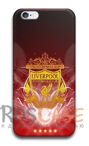 Фото Ливерпуль №2 Пластиковый чехол RosCase "Футбольные команды" для iPhone 5/5S/SE