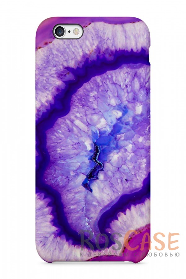 Фото Агат Фиолетовый Пластиковый чехол RosCase "Драгоценные камни" для iPhone 6/6s (4.7")