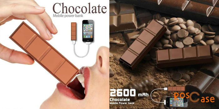 постер-фотография внешний аккумулятор-шоколадка chocolate mobile power bank 2600 мАч на РОСкейс.ру 