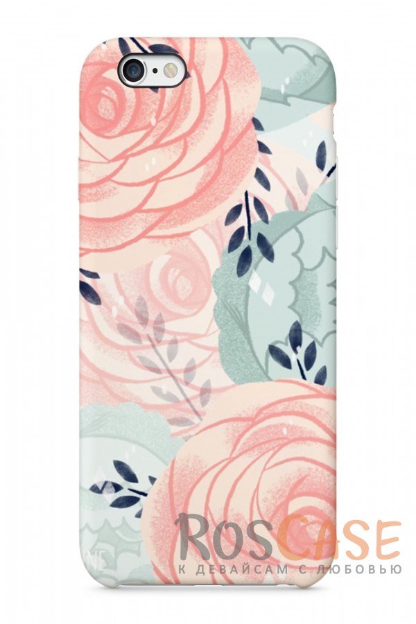 Фото Персиковые Розы Пластиковый чехол RosCase "Цветы" для iPhone 6/6s (4.7")