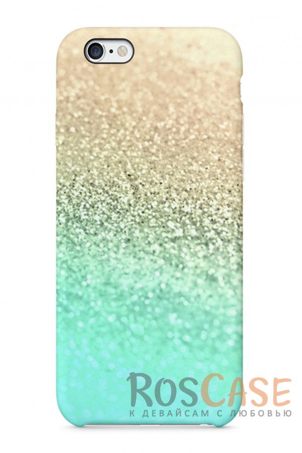 Фото Золото и бирюза Пластиковый чехол RosCase "Драгоценные камни" для iPhone 6/6s (4.7")